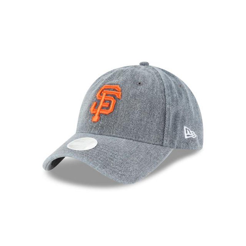 MLB San Francisco Giants Womens Faded Denim 9Twenty Adjustable (LAG5993) - Grey New Era Caps